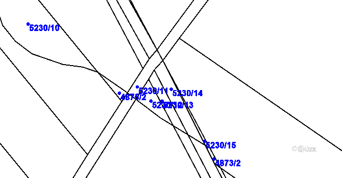 Parcela st. 5230/14 v KÚ Sviadnov, Katastrální mapa