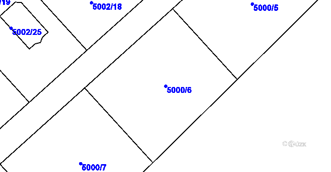 Parcela st. 5000/6 v KÚ Sviadnov, Katastrální mapa