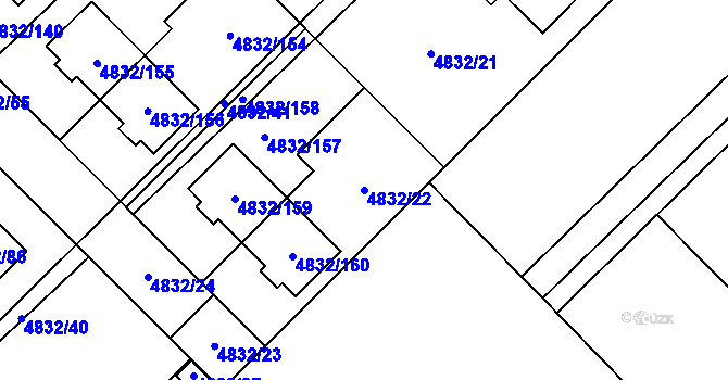 Parcela st. 4832/22 v KÚ Sviadnov, Katastrální mapa