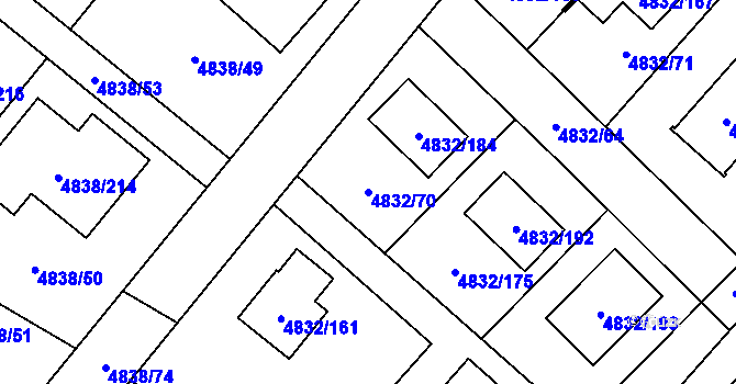 Parcela st. 4832/70 v KÚ Sviadnov, Katastrální mapa