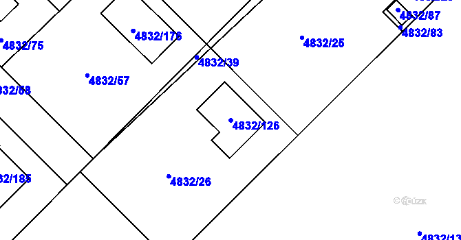 Parcela st. 4832/126 v KÚ Sviadnov, Katastrální mapa