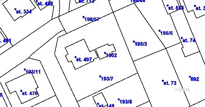 Parcela st. 149 v KÚ Svinary, Katastrální mapa