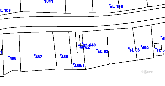 Parcela st. 648 v KÚ Svinary, Katastrální mapa
