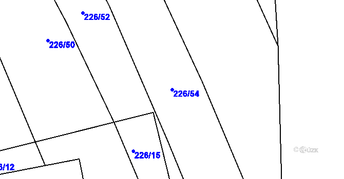 Parcela st. 226/54 v KÚ Svinary, Katastrální mapa