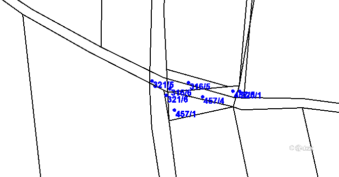 Parcela st. 316/6 v KÚ Svinary, Katastrální mapa