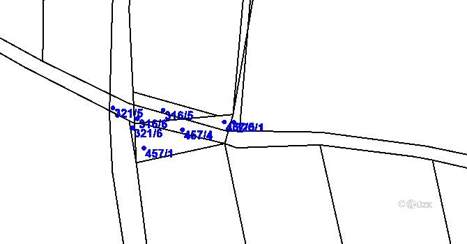Parcela st. 320/1 v KÚ Svinary, Katastrální mapa