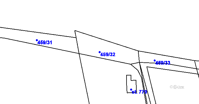 Parcela st. 459/32 v KÚ Svinary, Katastrální mapa