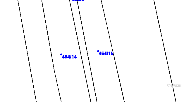 Parcela st. 464/15 v KÚ Svinary, Katastrální mapa