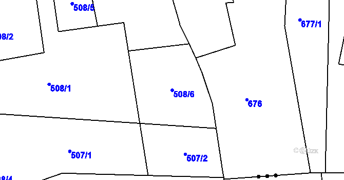 Parcela st. 508/6 v KÚ Svinary, Katastrální mapa