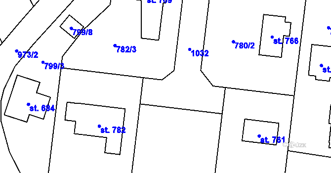 Parcela st. 121 v KÚ Svinaře, Katastrální mapa
