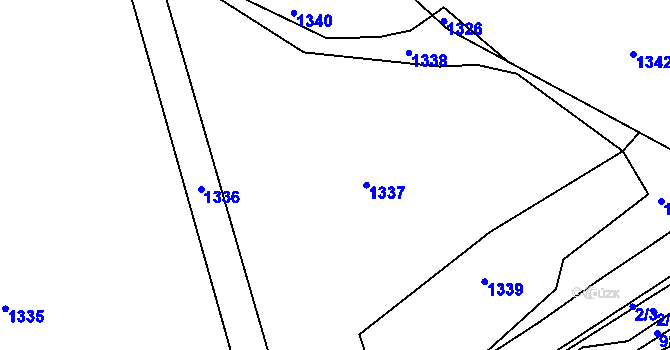 Parcela st. 110/1 v KÚ Svinaře, Katastrální mapa