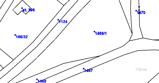 Parcela st. 166/2 v KÚ Svinaře, Katastrální mapa