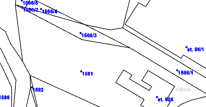 Parcela st. 753/4 v KÚ Svinaře, Katastrální mapa