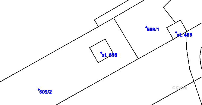 Parcela st. 656 v KÚ Svinaře, Katastrální mapa