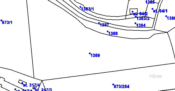 Parcela st. 873/118 v KÚ Svinaře, Katastrální mapa
