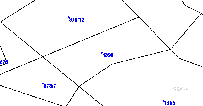 Parcela st. 878/10 v KÚ Svinaře, Katastrální mapa
