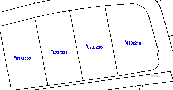 Parcela st. 873/220 v KÚ Svinaře, Katastrální mapa