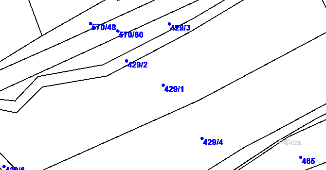 Parcela st. 429/1 v KÚ Svinařov u Kladna, Katastrální mapa