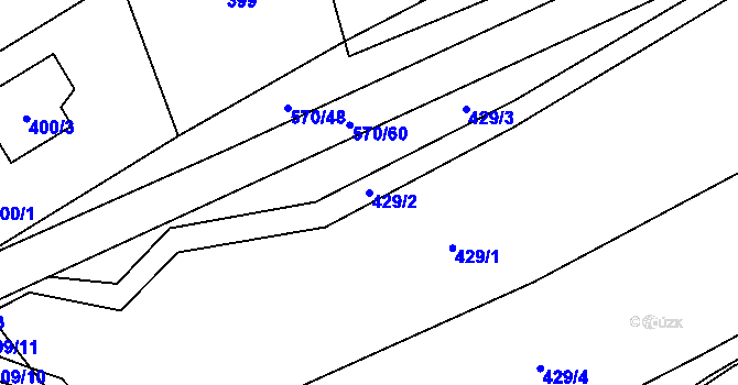 Parcela st. 429/2 v KÚ Svinařov u Kladna, Katastrální mapa