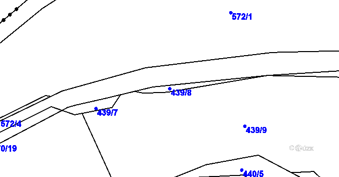 Parcela st. 439/8 v KÚ Svinařov u Kladna, Katastrální mapa