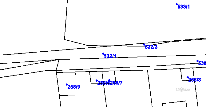 Parcela st. 532/1 v KÚ Svinařov u Kladna, Katastrální mapa
