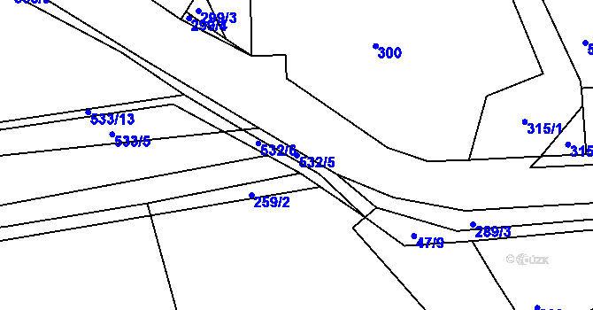 Parcela st. 532/5 v KÚ Svinařov u Kladna, Katastrální mapa