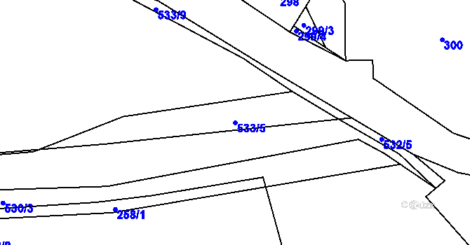 Parcela st. 533/5 v KÚ Svinařov u Kladna, Katastrální mapa