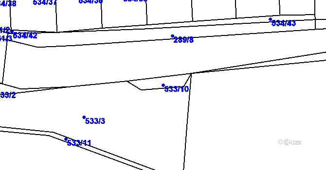 Parcela st. 533/10 v KÚ Svinařov u Kladna, Katastrální mapa