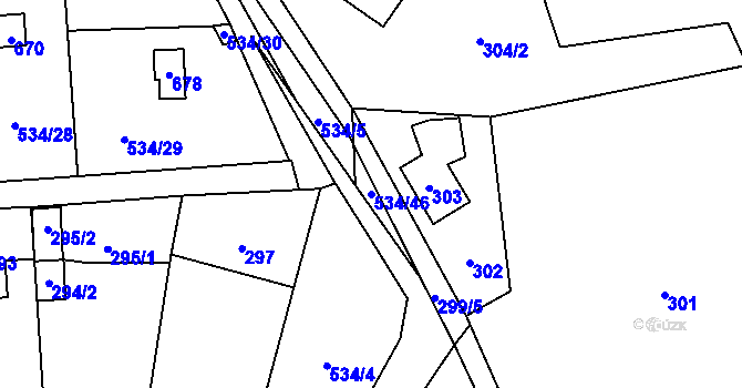 Parcela st. 534/46 v KÚ Svinařov u Kladna, Katastrální mapa