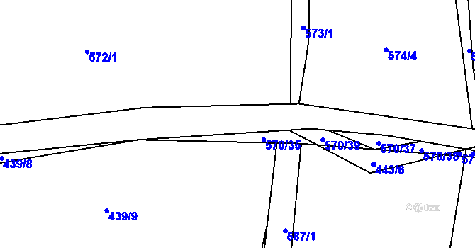 Parcela st. 570/27 v KÚ Svinařov u Kladna, Katastrální mapa