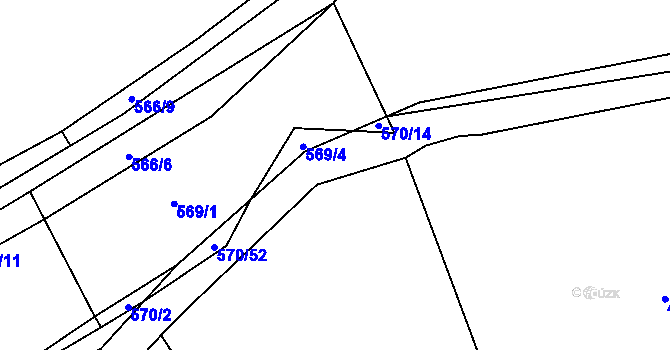 Parcela st. 570/53 v KÚ Svinařov u Kladna, Katastrální mapa