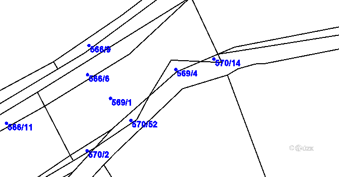 Parcela st. 570/57 v KÚ Svinařov u Kladna, Katastrální mapa