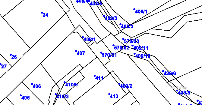 Parcela st. 570/61 v KÚ Svinařov u Kladna, Katastrální mapa