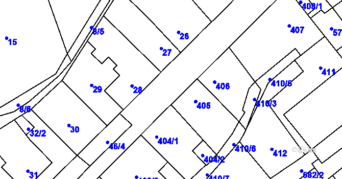 Parcela st. 46/3 v KÚ Svinařov u Kladna, Katastrální mapa