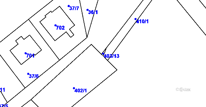 Parcela st. 403/13 v KÚ Svinařov u Kladna, Katastrální mapa