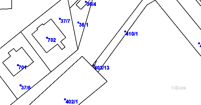 Parcela st. 410/8 v KÚ Svinařov u Kladna, Katastrální mapa