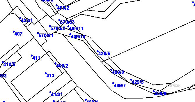 Parcela st. 429/6 v KÚ Svinařov u Kladna, Katastrální mapa