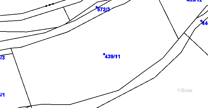 Parcela st. 439/11 v KÚ Svinařov u Kladna, Katastrální mapa