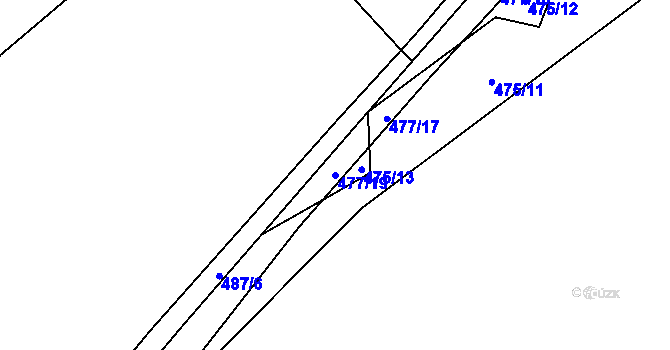 Parcela st. 477/19 v KÚ Svinařov u Kladna, Katastrální mapa
