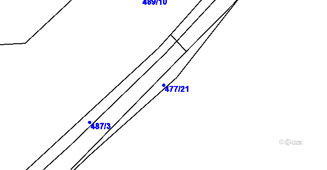 Parcela st. 477/21 v KÚ Svinařov u Kladna, Katastrální mapa