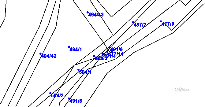 Parcela st. 491/4 v KÚ Svinařov u Kladna, Katastrální mapa