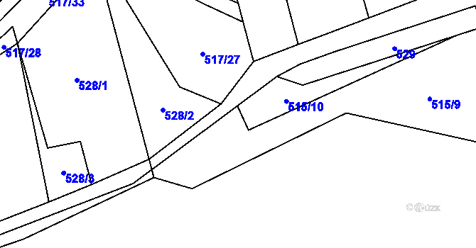 Parcela st. 515/11 v KÚ Svinařov u Kladna, Katastrální mapa