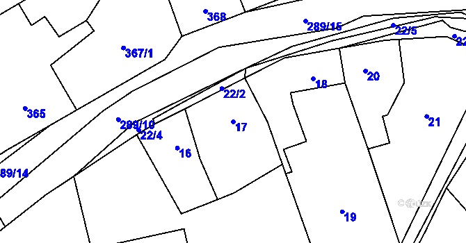 Parcela st. 17 v KÚ Svinařov u Kladna, Katastrální mapa