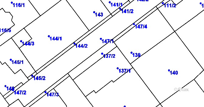 Parcela st. 137/2 v KÚ Svinařov u Kladna, Katastrální mapa