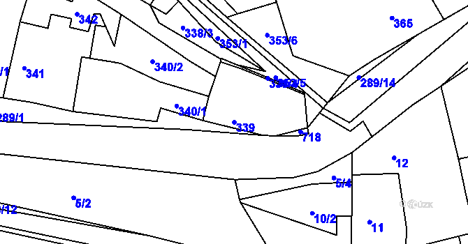 Parcela st. 339 v KÚ Svinařov u Kladna, Katastrální mapa