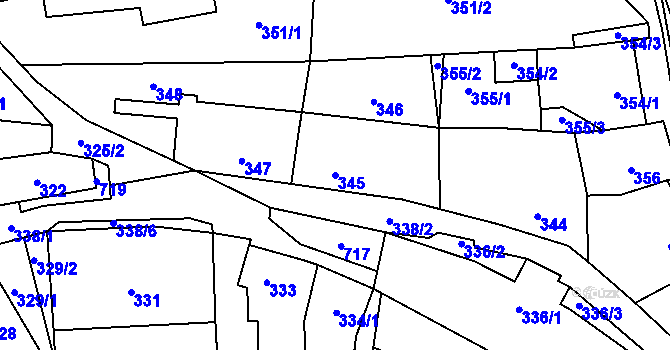 Parcela st. 345 v KÚ Svinařov u Kladna, Katastrální mapa