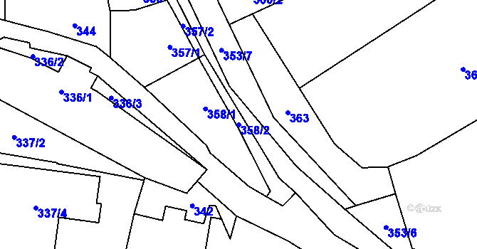Parcela st. 358/2 v KÚ Svinařov u Kladna, Katastrální mapa
