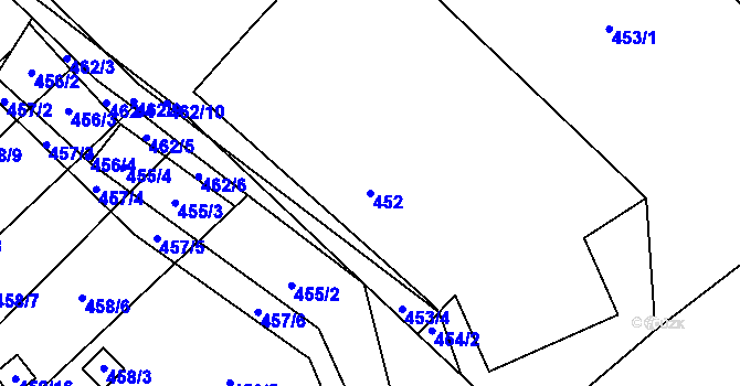 Parcela st. 452 v KÚ Svinařov u Kladna, Katastrální mapa