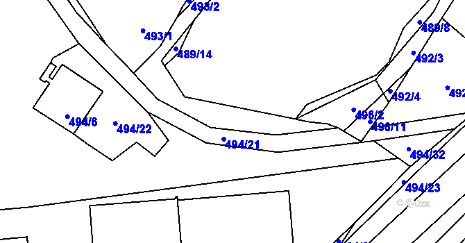Parcela st. 494/31 v KÚ Svinařov u Kladna, Katastrální mapa