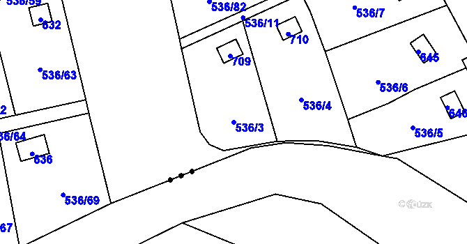 Parcela st. 536/3 v KÚ Svinařov u Kladna, Katastrální mapa
